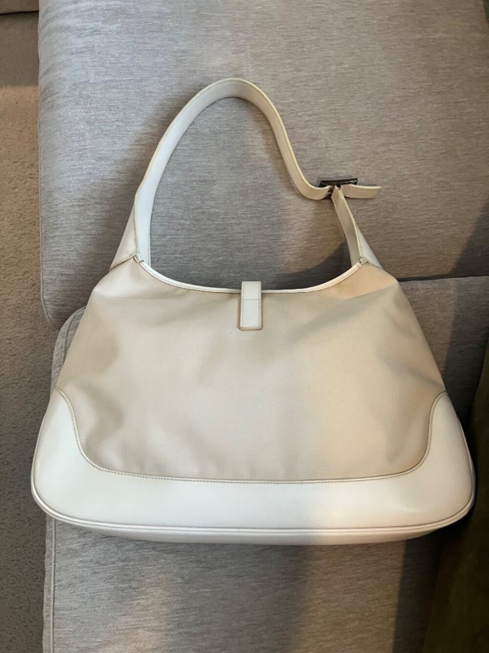 Gucci Jackie Nylon Shoulder Bag SHW & Leather Trim - Picture 2 of 16